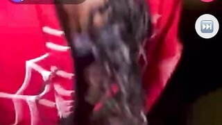 Black girl flashing on monkey app