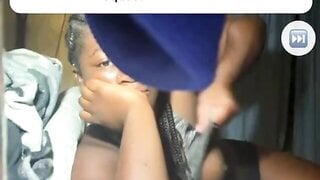 Black girl flashing on monkey app