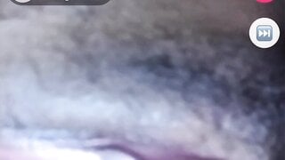 Black girl flashes tits then squirts for me on monkey app