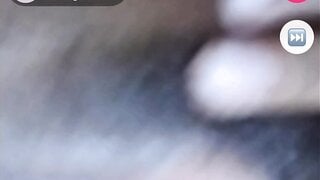 Black girl flashes tits then squirts for me on monkey app