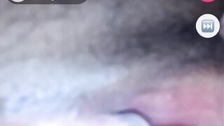 Black girl flashes tits then squirts for me on monkey app
