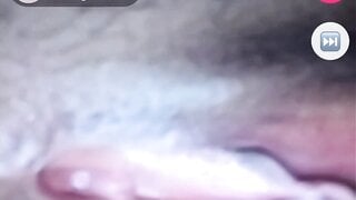 Black girl flashes tits then squirts for me on monkey app