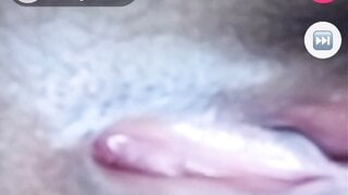 Black girl flashes tits then squirts for me on monkey app