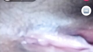 Black girl flashes tits then squirts for me on monkey app