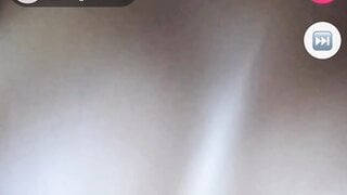 Black girl flashes tits then squirts for me on monkey app