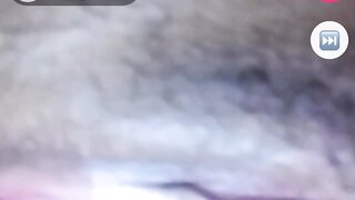 Black girl flashes tits then squirts for me on monkey app