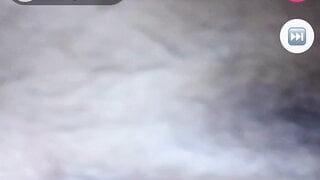 Black girl flashes tits then squirts for me on monkey app