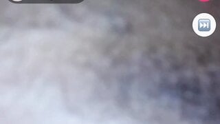 Black girl flashes tits then squirts for me on monkey app