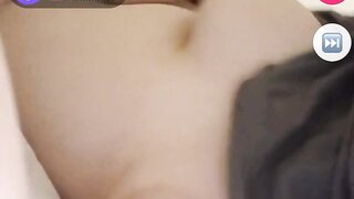 White girl flashes both tits on monkey app