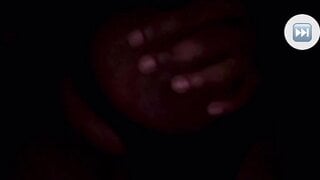 Ebony girl hits vape and shows tit on monkey app
