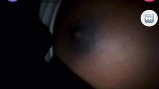 Black girl shows me her tits on monkey app