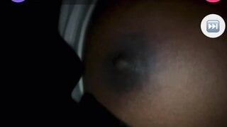 Black girl shows me her tits on monkey app
