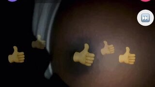 Black girl shows me her tits on monkey app