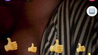 Flashing her tits on monkey app