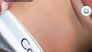 She shows her panties and boobs on monkey app