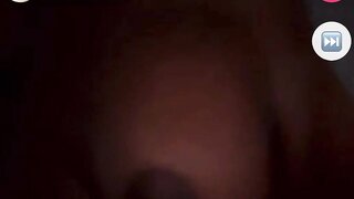 Ebony girl flashes her perfect tits for me on monkey app