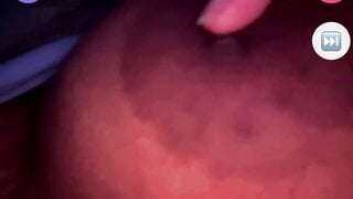 Chubby girl jiggles her boob on monkey app