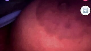 Chubby girl jiggles her boob on monkey app