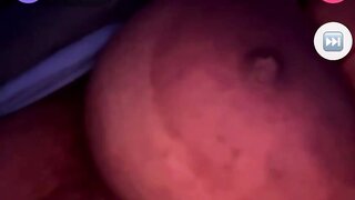 Chubby girl jiggles her boob on monkey app