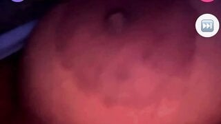Chubby girl jiggles her boob on monkey app