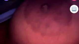 Chubby girl jiggles her boob on monkey app