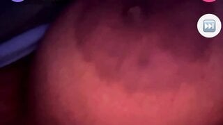 Chubby girl jiggles her boob on monkey app