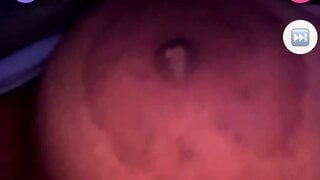 Chubby girl jiggles her boob on monkey app
