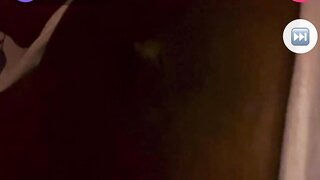 Ebony girl pulls out her nice tits for me on monkey app