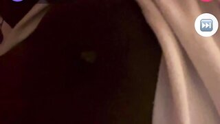 Ebony girl pulls out her nice tits for me on monkey app