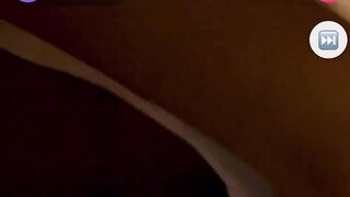 Ebony girl pulls out her nice tits for me on monkey app