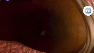 Ebony girl pulls out her nice tits for me on monkey app