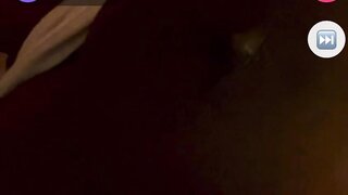 Ebony girl pulls out her nice tits for me on monkey app