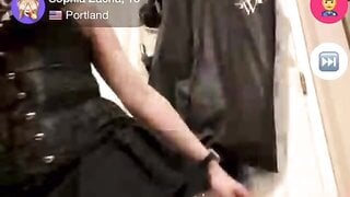 Masked girl flashes me quick on monkey app