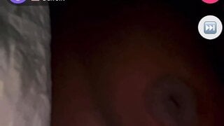 Ebony girl shows her tits and sticks out tongue on monkey app