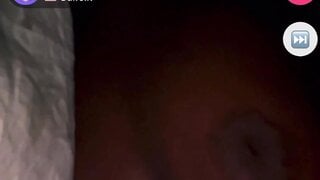 Ebony girl shows her tits and sticks out tongue on monkey app