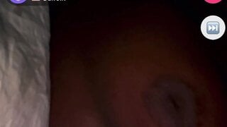 Ebony girl shows her tits and sticks out tongue on monkey app