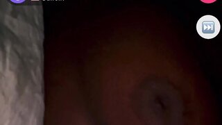 Ebony girl shows her tits and sticks out tongue on monkey app