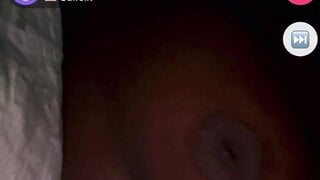 Ebony girl shows her tits and sticks out tongue on monkey app