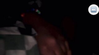 Monkey app ebony flashes tits and masturbates
