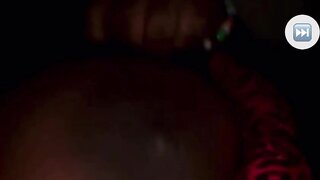 Monkey app ebony flashes tits and masturbates