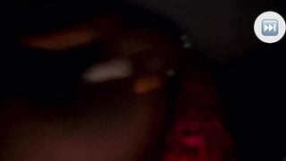 Monkey app ebony flashes tits and masturbates