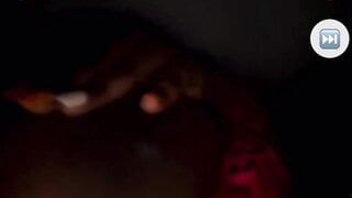 Monkey app ebony flashes tits and masturbates