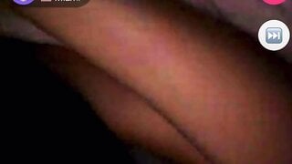 Ebony flashes me her tits on monkey app
