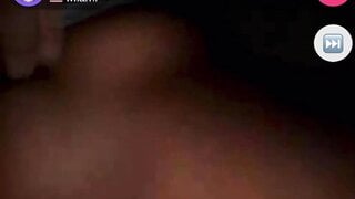 Ebony flashes me her tits on monkey app