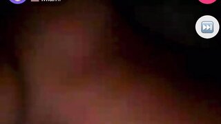 Ebony flashes me her tits on monkey app