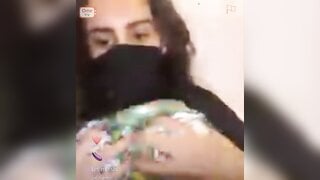 OmeTV - Saudi Arabian Girl helps me cum and plays with her huge boobs