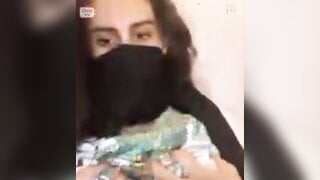 OmeTV - Saudi Arabian Girl helps me cum and plays with her huge boobs