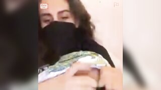 OmeTV - Saudi Arabian Girl helps me cum and plays with her huge boobs