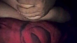 Sitting on Ome.tv with her tits out