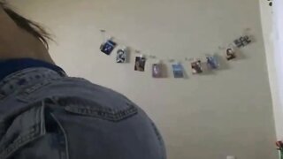 Brazilian teen twerks and shows her boobs on Ome.tv for me